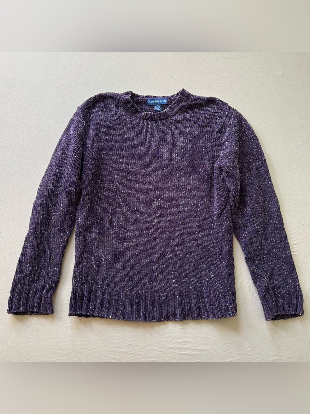 Vintage 1990s Chereskin Chenille knit crewneck sweater